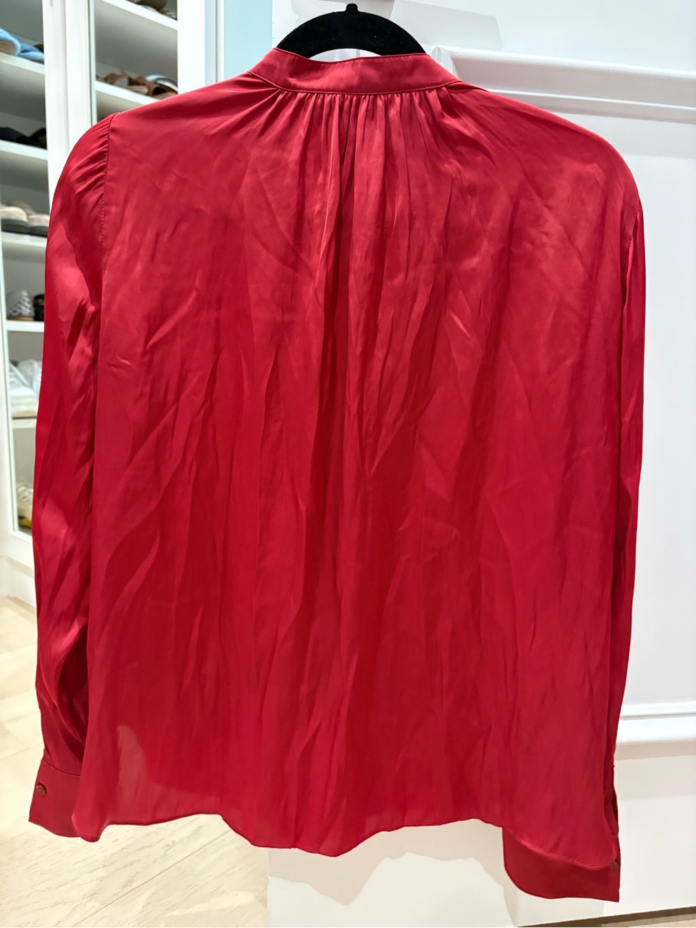 Women’s Zadig & Voltaire burgundy silk blouse size XS - Picture 6 of 6